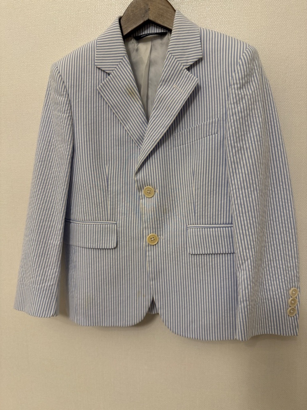 Brooks brothers boys sear-sucker jacket  size 8